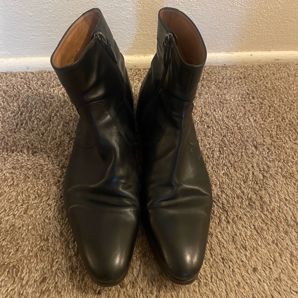 Men’s Black Leather Gucci Ankle Boots Size 9 1/2.
